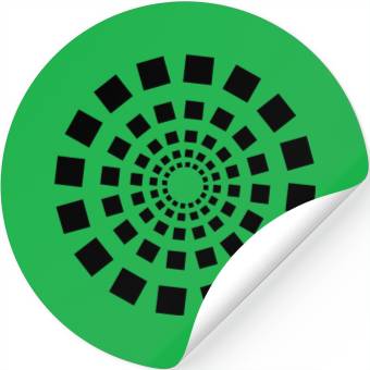 Discover Square circle Stickers