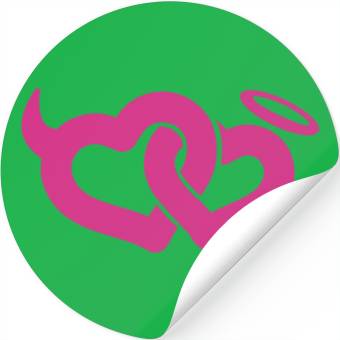 Discover devil & angel hearts Stickers