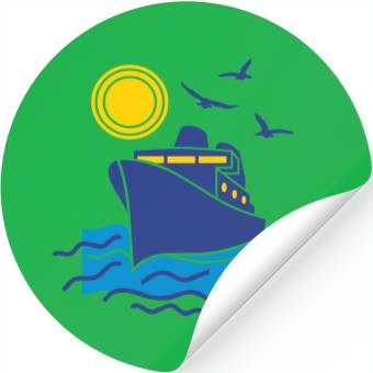 Discover sailing cruise ship Stickers