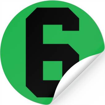Discover numbe 6 solid Stickers