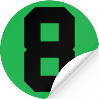 Discover number 8 solid Stickers