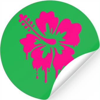 Discover gladditudes Grunge Hibiscus Stickers