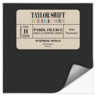 Discover paris n3 eras tour commemorative ticket Stickers