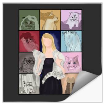 Discover eras tour cats Stickers