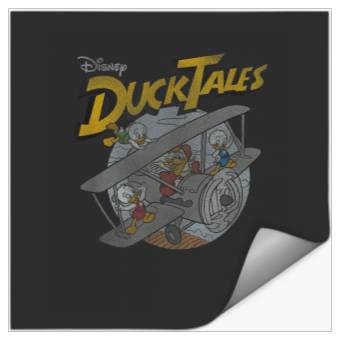 Discover Disney DuckTales Ducks On Airplane Distressed Po Stickers