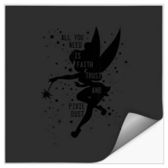 Discover Disney Peter Pan Tinker Bell Pixie Dust  Silhoue Stickers