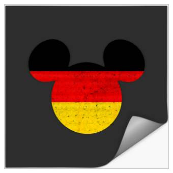 Discover Disney Mickey Mouse Logo Germany Flag Fill Stickers