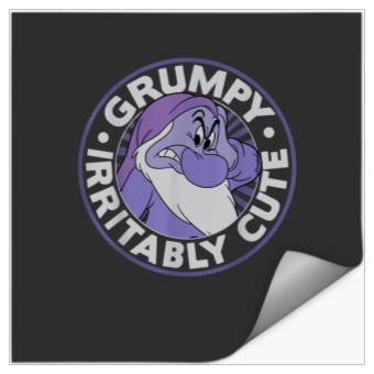 Discover Disney Snow White Grumpy Irritably Cute Graphic Stickers