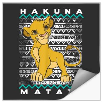 Discover Disneyss Lion King Simba Ugly Christmas Graphic Stickers