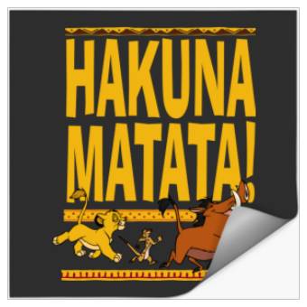 Discover Disneyss Lion King Hakuna Matata Retro Stickers