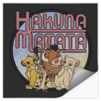 Discover Disneyss Lion King Retro Hakuna Matata Simba And Friends Stickers