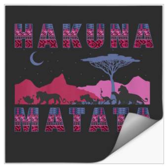 Discover Disneyss The Lion King Hakuna Matata Moon And Mountains Stickers