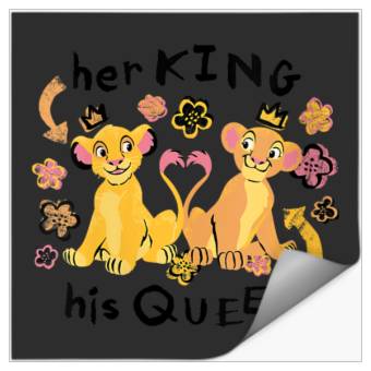 Discover Disneyss The Lion King Her King His Queen Simba Nala Big Logo Stickers