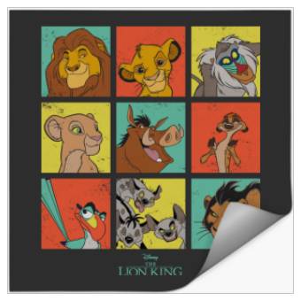 Discover Disneyss The Lion King Characters 90s Grid Stickers