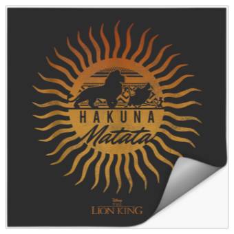 Discover Disneyss The Lion King Sun Rays Gradient Hakuna Matata Stickers