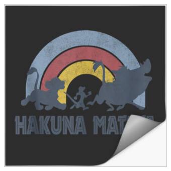 Discover Disneyss The Lion King Hakuna Matata Distressed Rainbow Logo Stickers