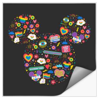 Discover Disneyss Pride Collection Rainbow Mickey Mouse Icon Doodles Stickers