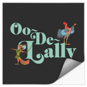 Discover Disney Robin Hood Oo-De-Lally Iconic Quote Chest Text Logo Stickers