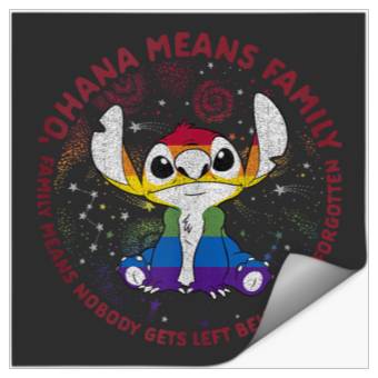 Discover Disneyss Lilo Stich Ohana Pride Circle Stickers