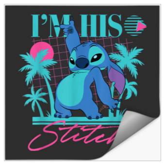 Discover Disney Stitch 90s Couples Matching Im His Stitch Stickers