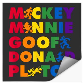 Discover Disneyss Mickey Friends Name Stack Pride Stickers