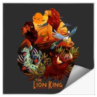 Discover Disney Lion King Main Cast Poster Graphic Stickers