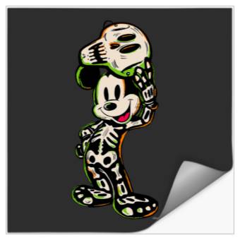 Discover Disney 100 Mickey Mouse Halloween Classic Skeleton Costume Stickers
