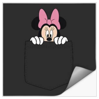 Discover Black Disney Minnie Mouse Classic Fit  - Crew Neck Stickers