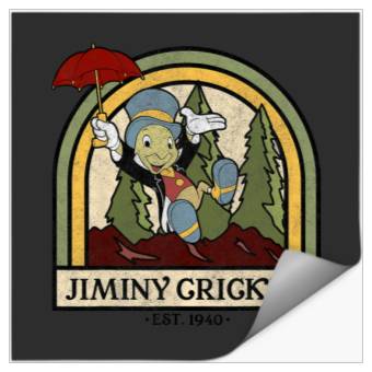 Discover Disney Pinocchio Jiminy Cricket Established 1940 Stickers