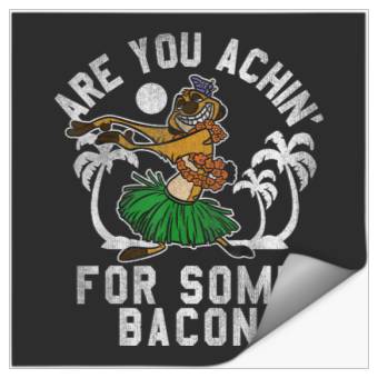 Discover Disney The Lion King Timon Achin' Bacon Distressed Hula T-Shirt Stickers