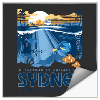 Discover Disneyss Pixars Finding Nemo Sydney Australia Poster Stickers