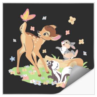 Discover Disney Bambi Thumper Flower Pastel Spring Easter Stickers