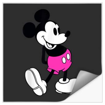 Discover Disney Mickey Mouse Pink Shorts Stickers