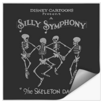 Discover Disney Silly Symphonies The Skeleton Dance  Logo Stickers