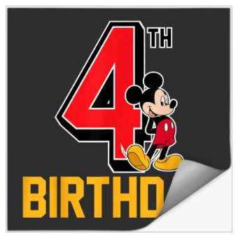 Discover Disney Mickey Mouse My 4th Birthday Stickers