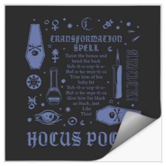 Discover Disney Hocus Pocus Halloween Transformation Spell Recipe Stickers
