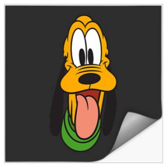 Discover Disney Mickey And Friends Pluto Face Small Pocket Logo Stickers