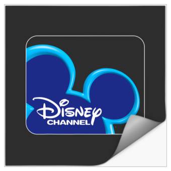 Discover Disney Channel  Mickey Mouse Blue Retro 2000s Logo Stickers