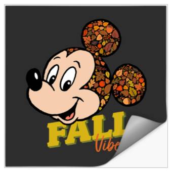 Discover Disney Mickey Mouse Fall Vibes Autumn Leaves Stickers