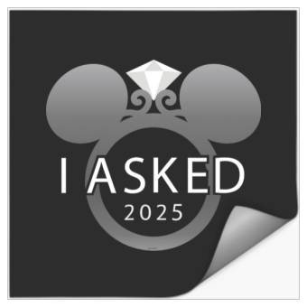 Discover Disney I Asked 2025 Engagement Ring Proposal Mickey Stickers