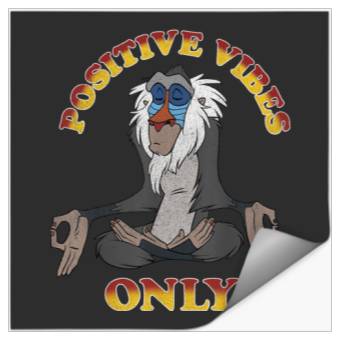 Discover Disney Lion King Rafiki Positive Vibes Meditatio Stickers