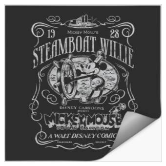 Discover Disney 100 Mickey Mouse Steamboat Willie Poster Homage D100 Stickers