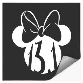 Discover Disney Mickey And Friends Minnie Mouse Half Marathon 13.1 Stickers