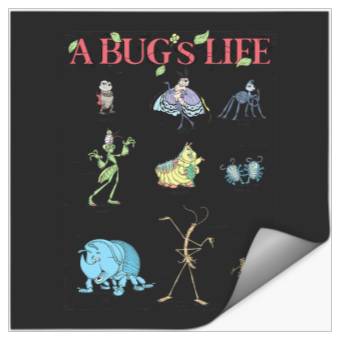 Discover Disney Pixar A Bug's Life Iconic Circus Bugs Characters Logo Stickers