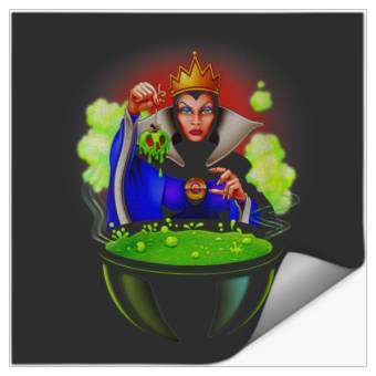 Discover Disneyss Villains Evil Queen Cauldron Bubble Portrait Stickers
