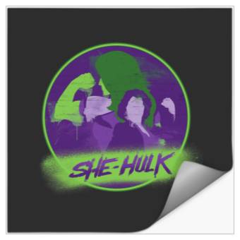 Discover Marvel Studios She-Hulk Disney Plus Spray Paint Stickers
