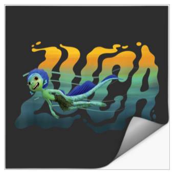 Discover Disneyss Pixars Luca Swimming Logo Stickers