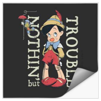 Discover Disneyss Pinocchio Nothin But Trouble Since 1940 Stickers