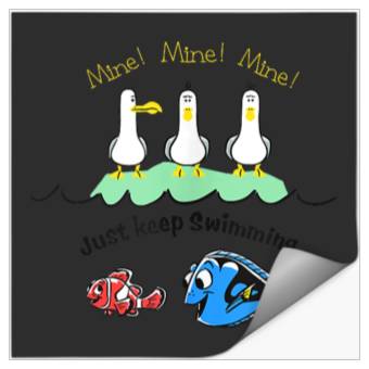 Discover Disneyss Pixars Finding Nemo Dory Seagulls Just Keep Swimming Stickers