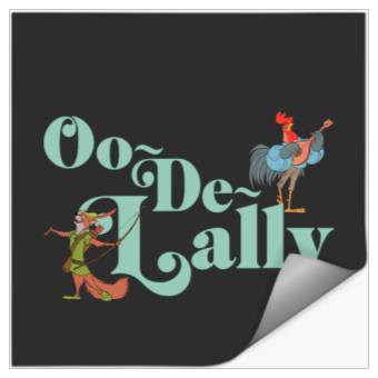 Discover Disney Robin Hood Oo-De-Lally Iconic Quote Chest Text Logo Stickers